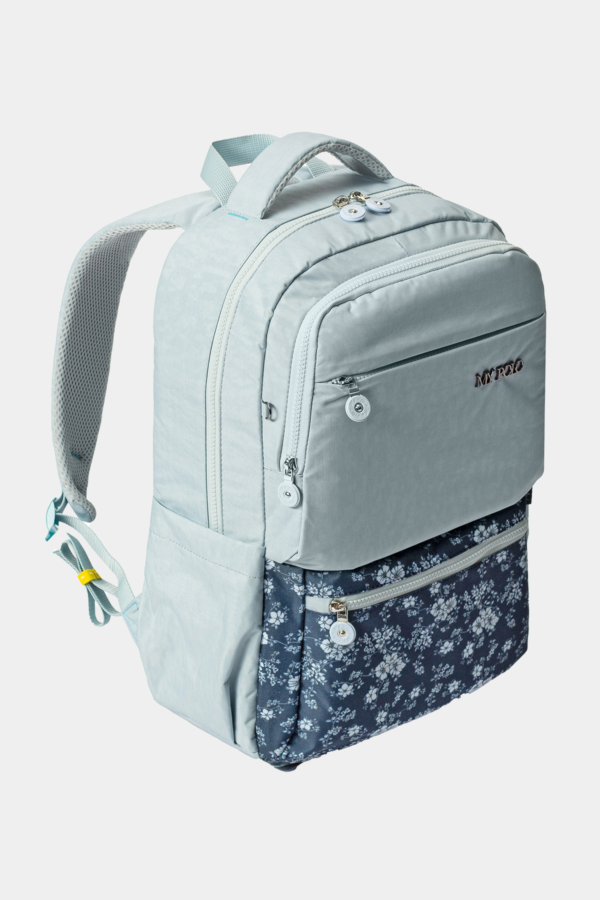 2085 Günlük & Okul Sırt Çantası RENK: TAŞ GRİ/BEYAZ ÇİÇEKLİ resmi