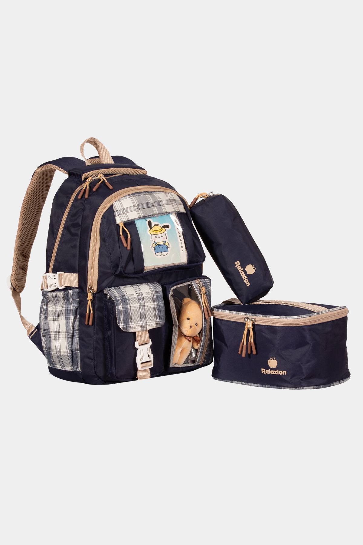 1395 Beslenmeli İlkokul Sırt Çantası Takımı RENK: Lacivert resmi