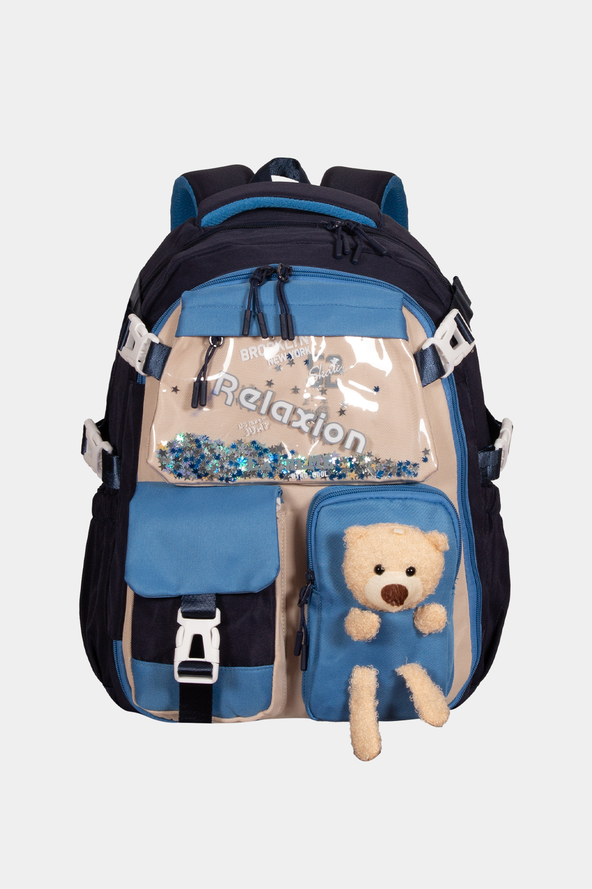 1460 Ayıcıklı İlkokul Sırt Çantası RENK: Lacivert Mavi resmi