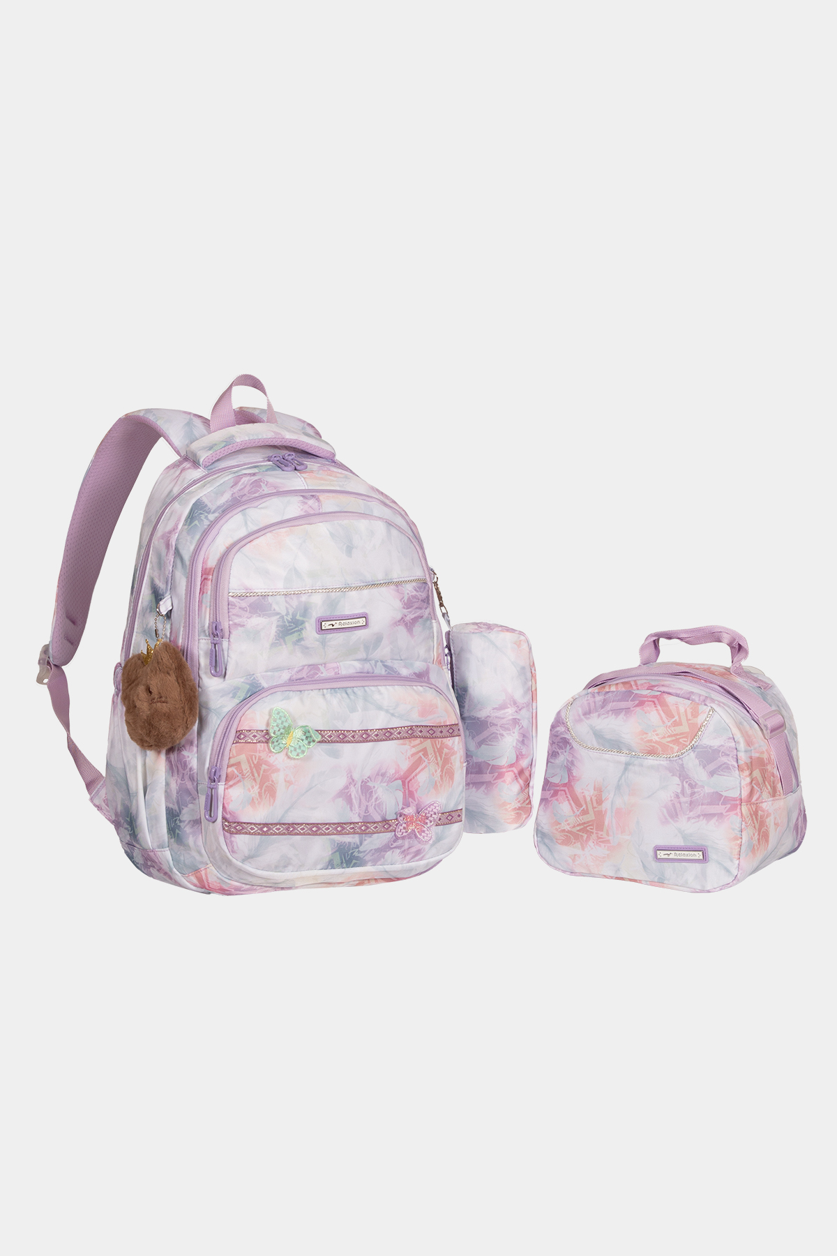 1490 Beslenme Ve Kalemlikli İlkokul Sırt Çantası Takımı RENK: Lila resmi