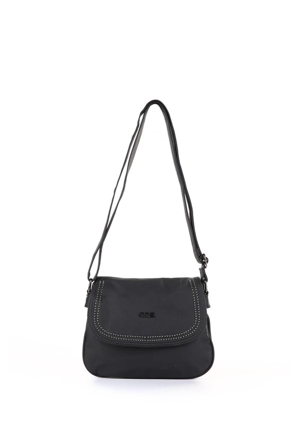 16756 Yıkama Deri Omuz Askılı Kadın Çantası RENK: Siyah resmi