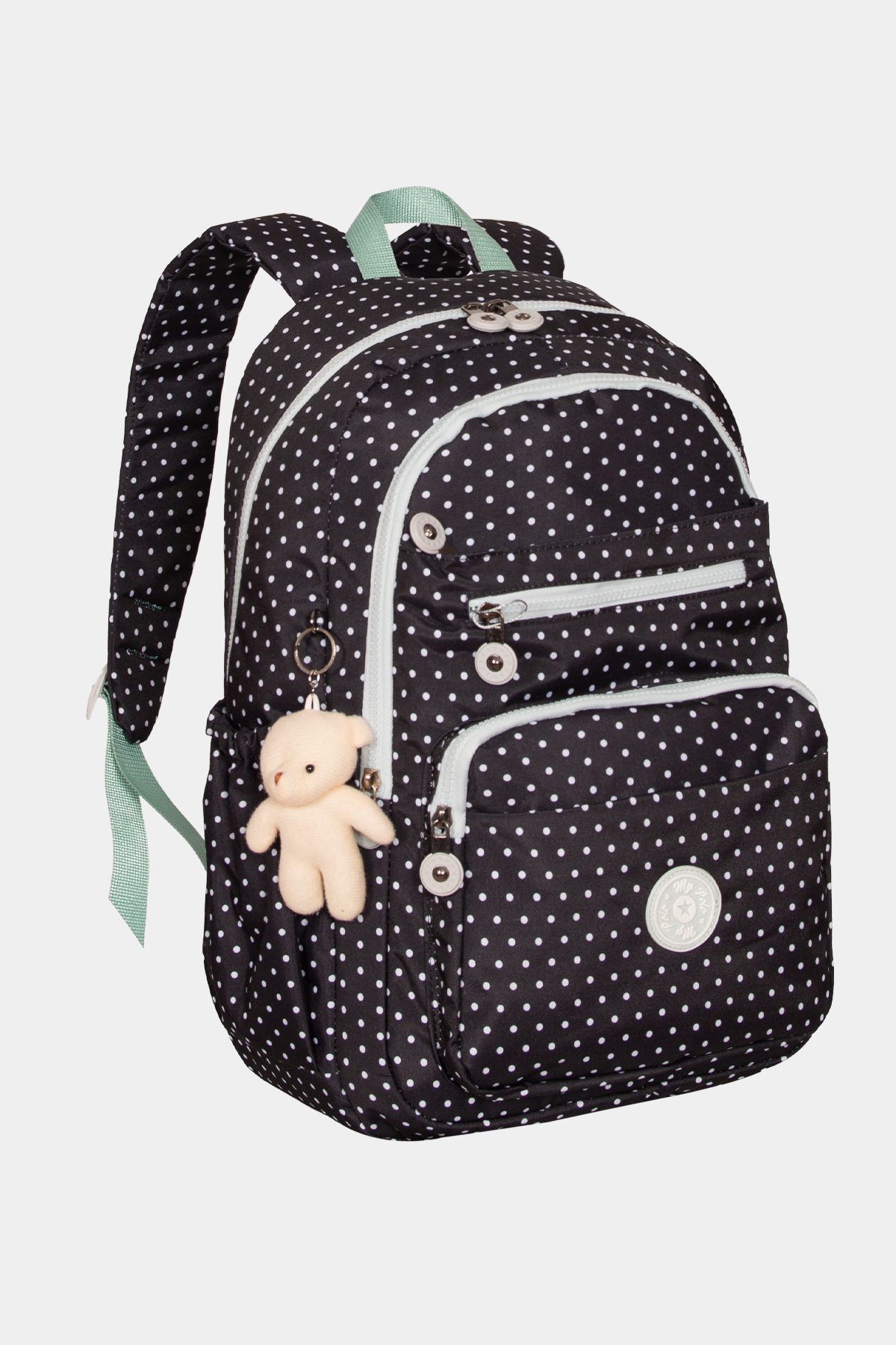 8605 Günlük & Okul Sırt Çantası RENK: SİYAH PUANTİYELİ resmi