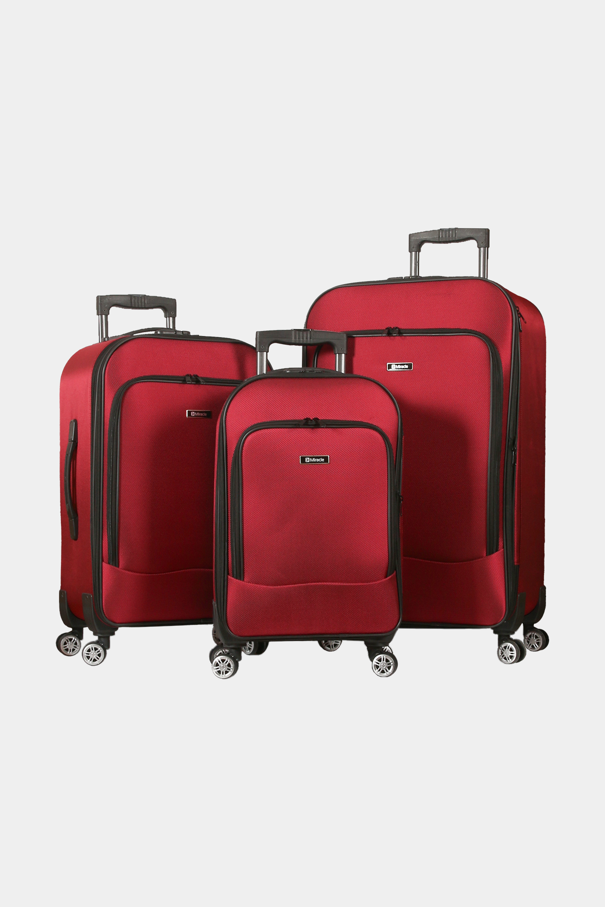 50 Miracle 4 Teker Havlu Kumaş Valiz Seti RENK: Bordo resmi