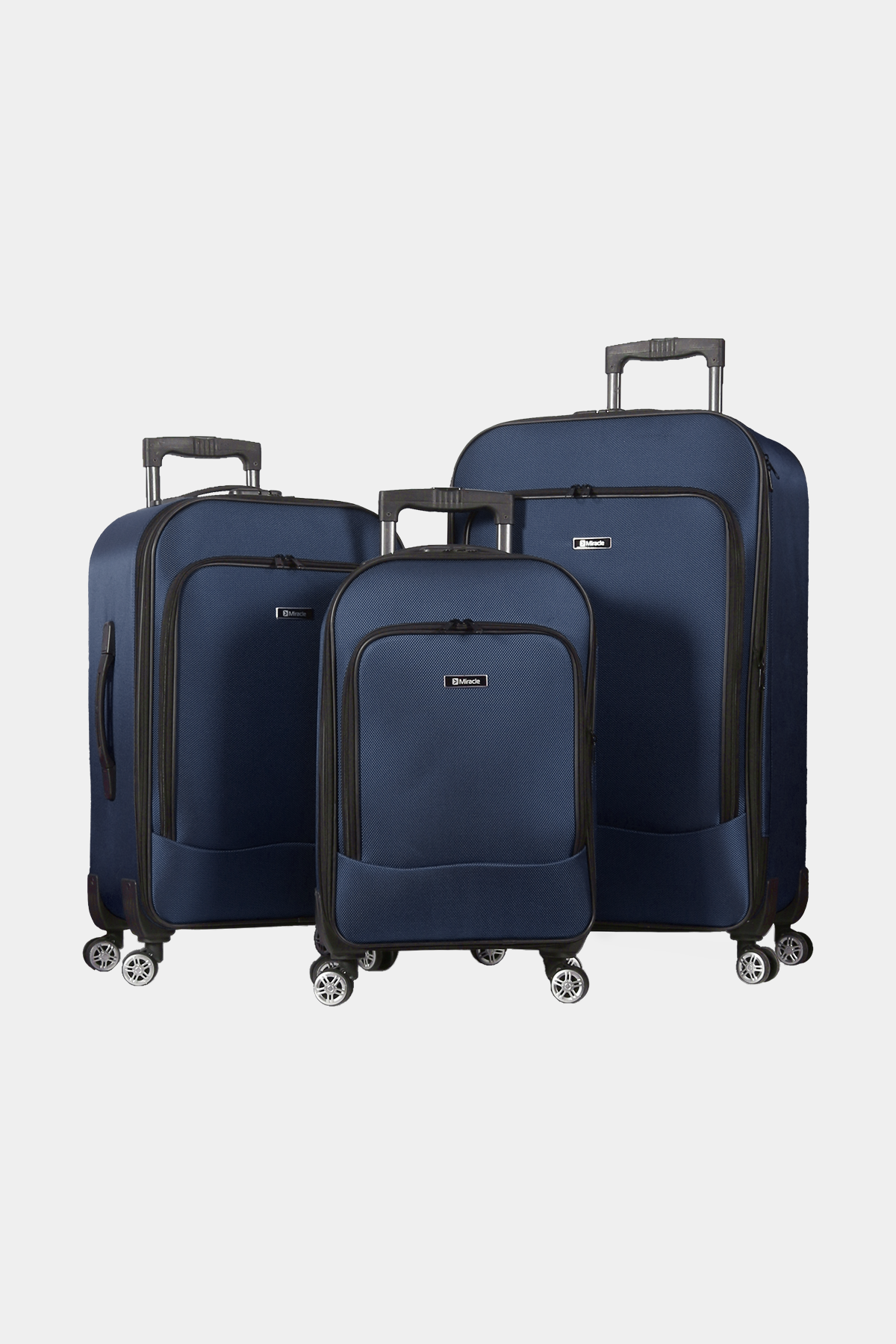 50 Miracle 4 Teker Havlu Kumaş Valiz Seti RENK: Lacivert resmi