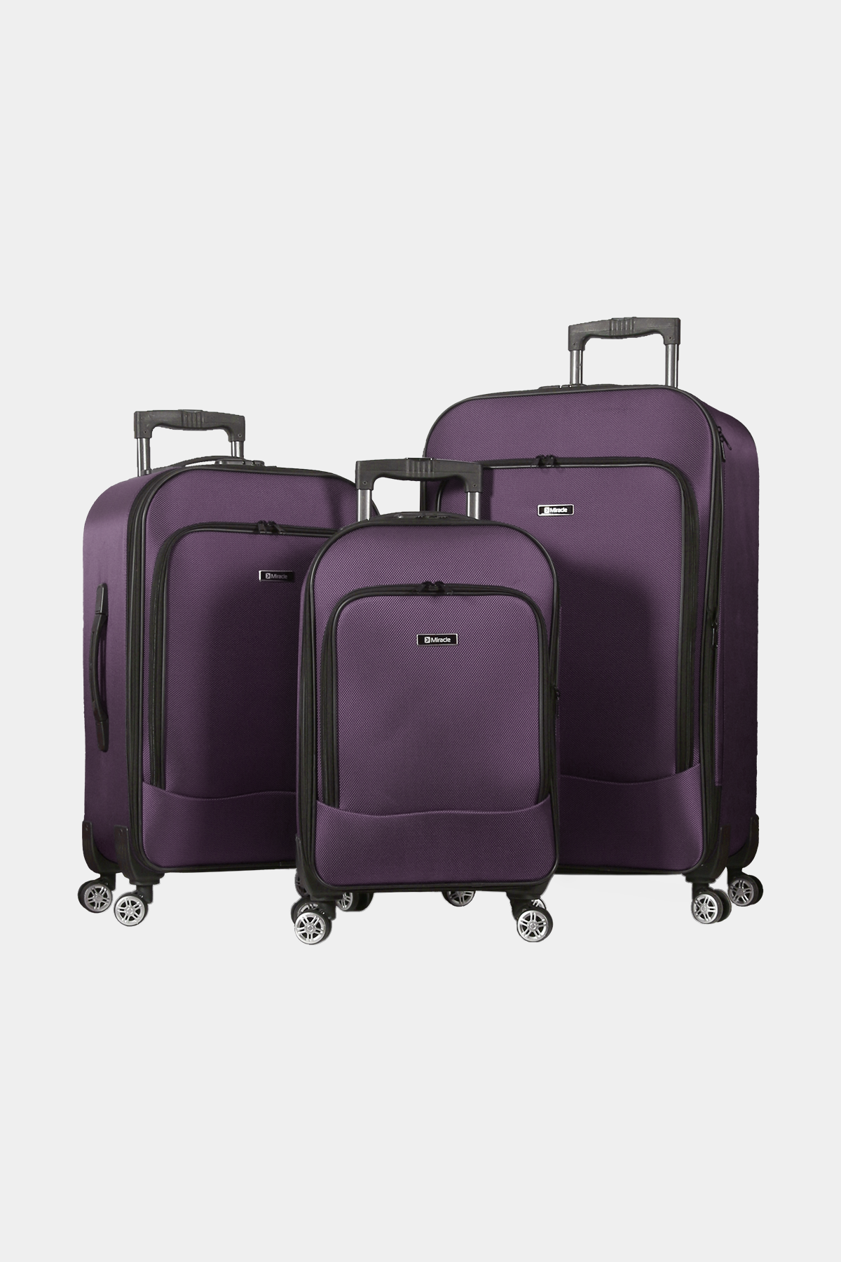 50 Miracle 4 Teker Havlu Kumaş Valiz Seti RENK: Mor resmi