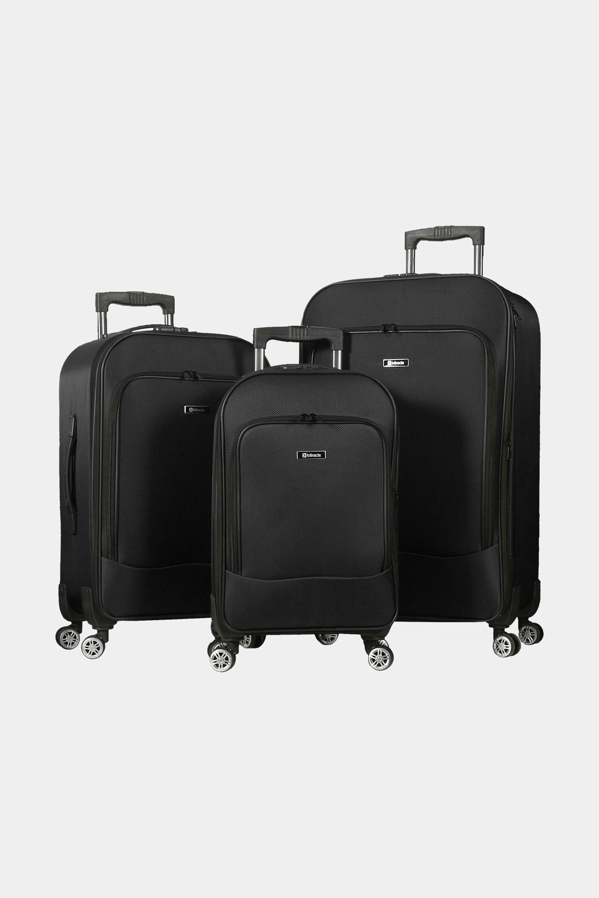 50 Miracle 4 Teker Havlu Kumaş Valiz Seti RENK: Siyah resmi