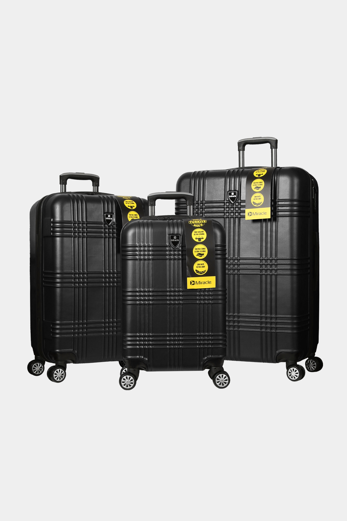605 Miracle ABS Valiz Seti RENK: Siyah resmi