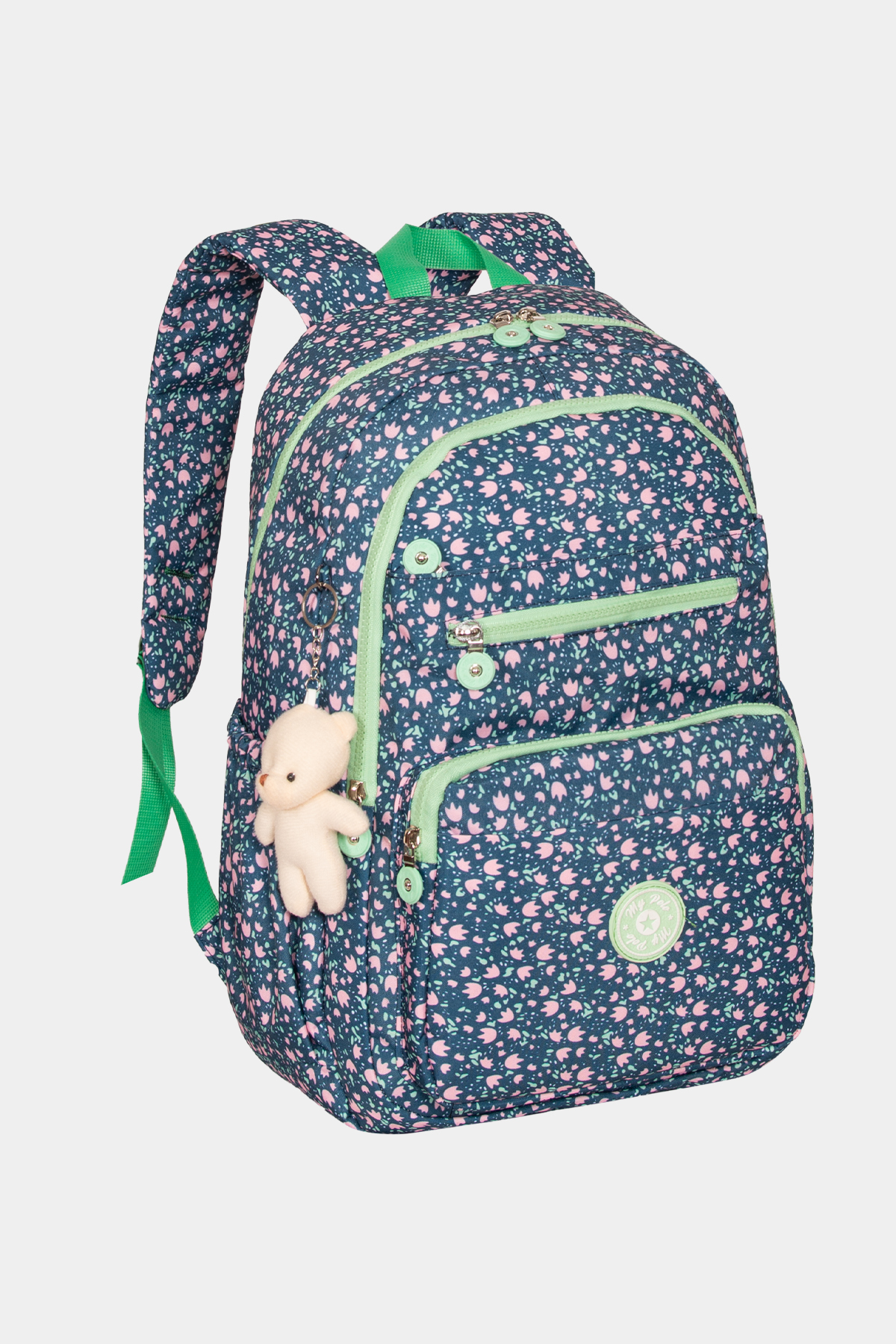 8605 Günlük & Okul Sırt Çantası RENK: LACİVERT PEMBE LALE resmi