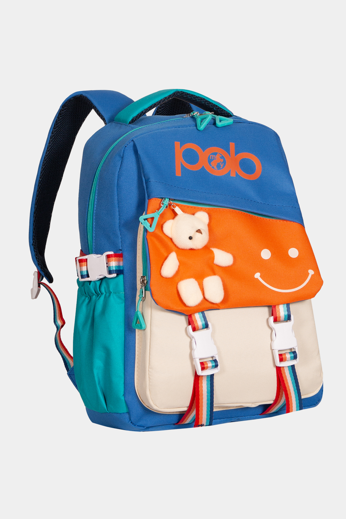 2015 Ayıcıklı İlkokul Çantası RENK: MAVİ resmi