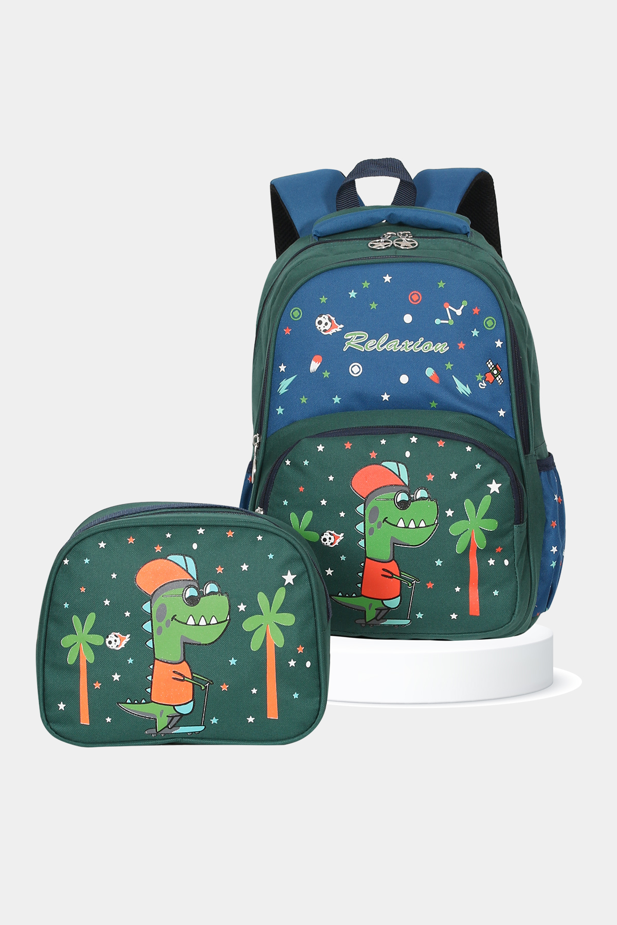 1340 Beslenmeli İlkokul Sırt Çantası Takımı DESEN: DİNAZOR resmi