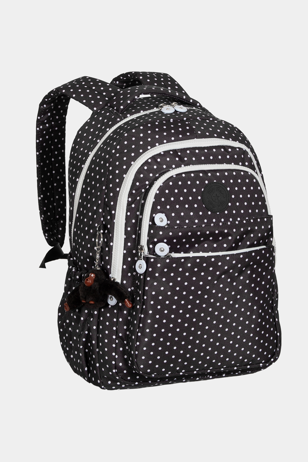 8610 Günlük & Okul Sırt Çantası RENK: SİYAH PUANTİYELİ resmi