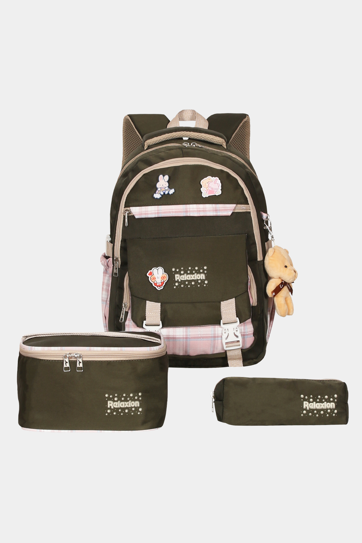 1396 Üçlü Set İlk & Orta Okul Sırt Çantası Takımı RENK: YEŞİL resmi