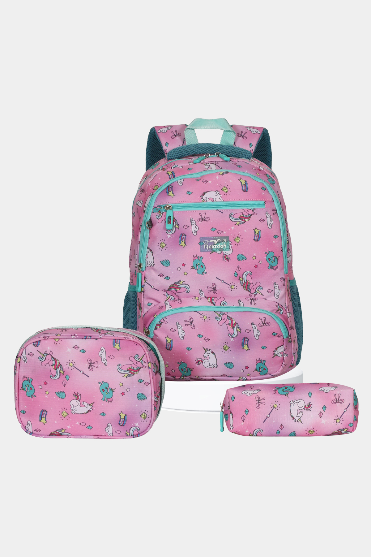8650 3'lü Set İlkokul Sırt Çantası Takımı DESEN: UNICORN resmi