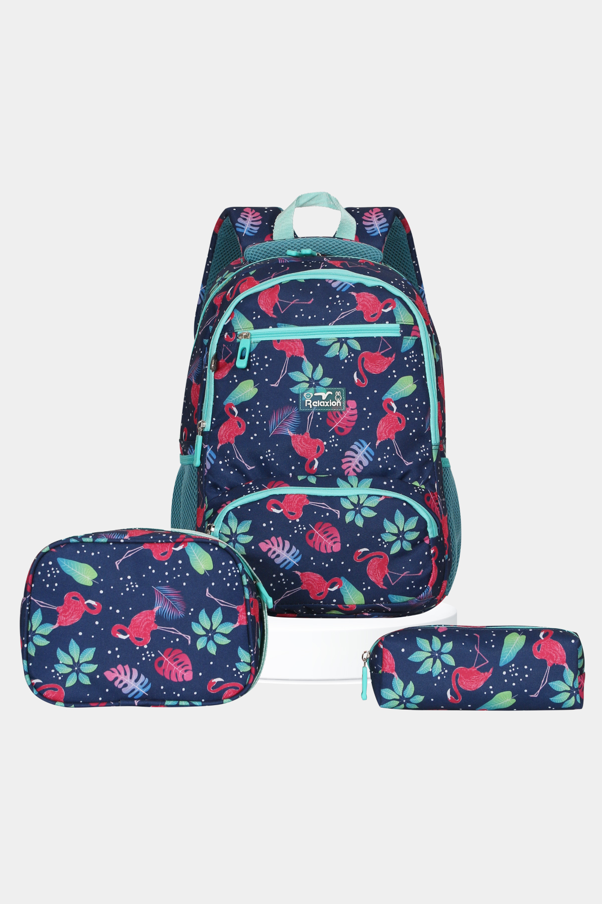 8650 3'lü Set İlkokul Sırt Çantası Takımı DESEN: FLAMİNGO resmi