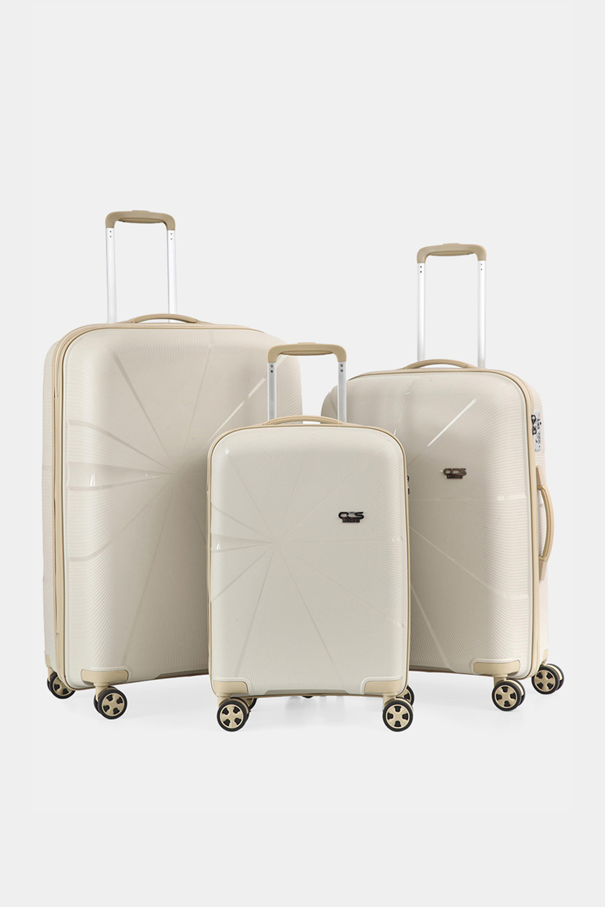5264 Polipropilen 3 lü Valiz Seti RENK: Bej resmi