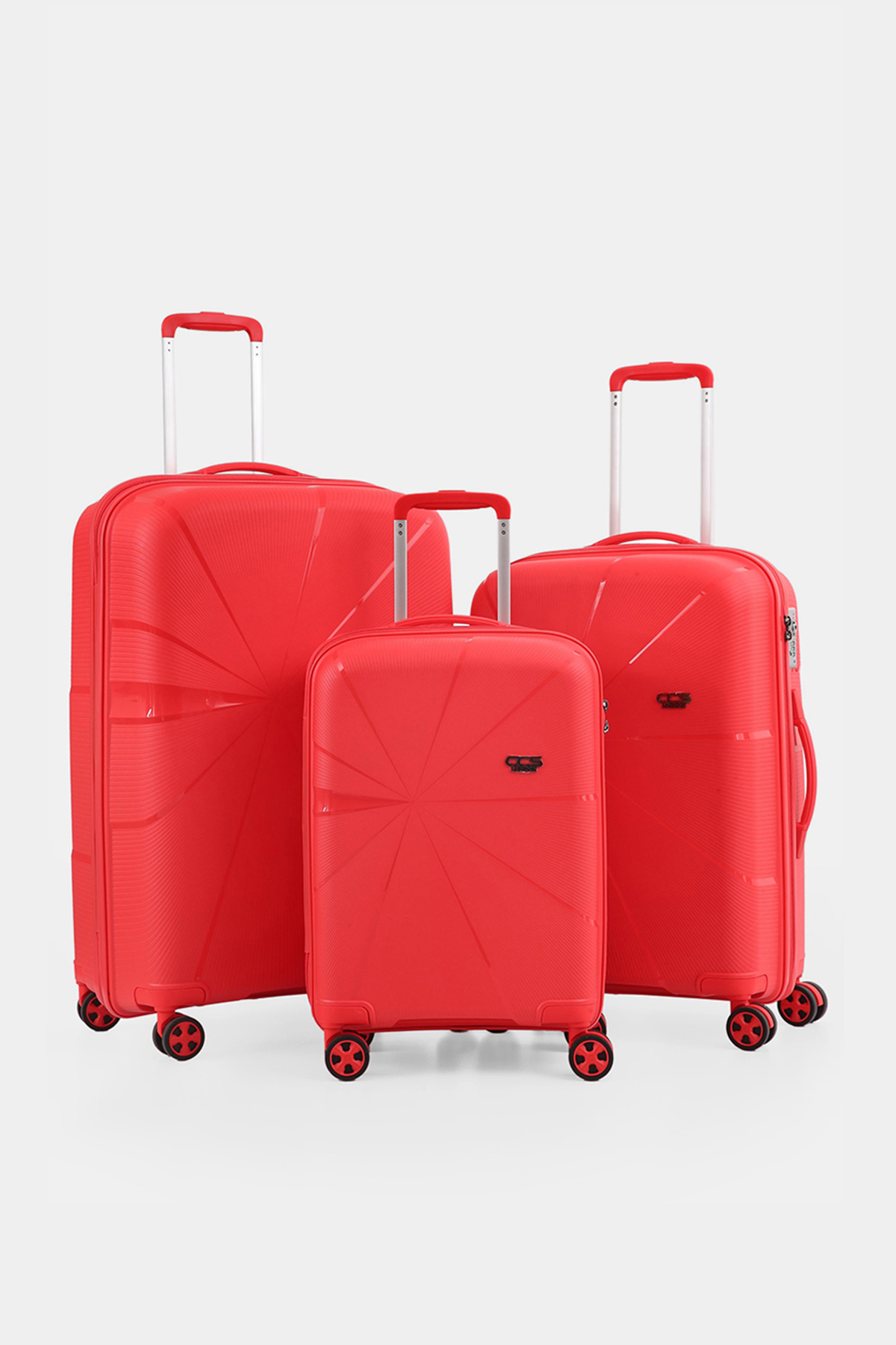 5264 Polipropilen 3 lü Valiz Seti RENK: Kırmızı resmi