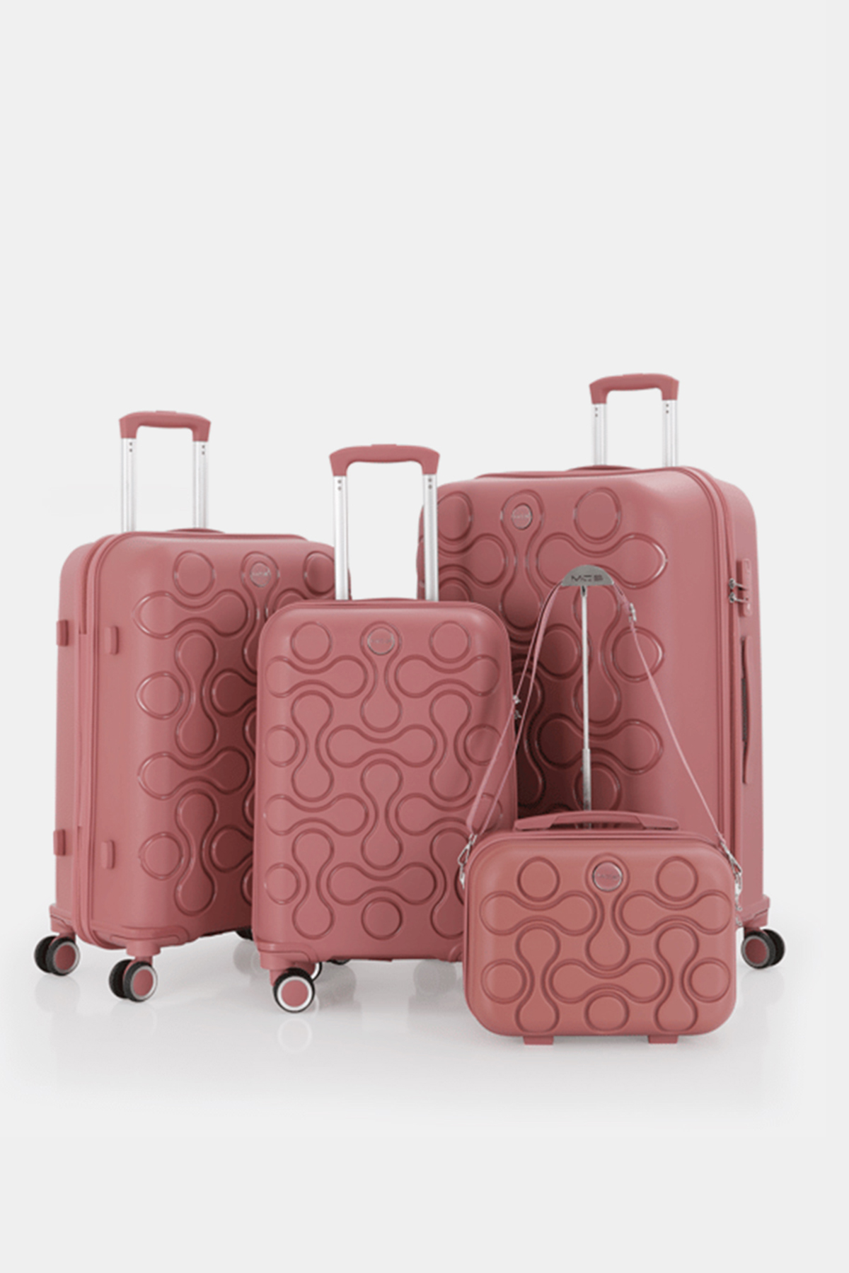 376 Polipropilen 4'lü Valiz Seti  RENK: Koyu Pudra resmi
