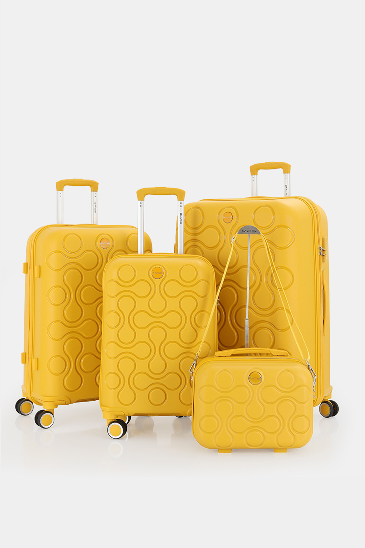 376 Polipropilen 4'lü Valiz Seti  RENK: Sarı resmi