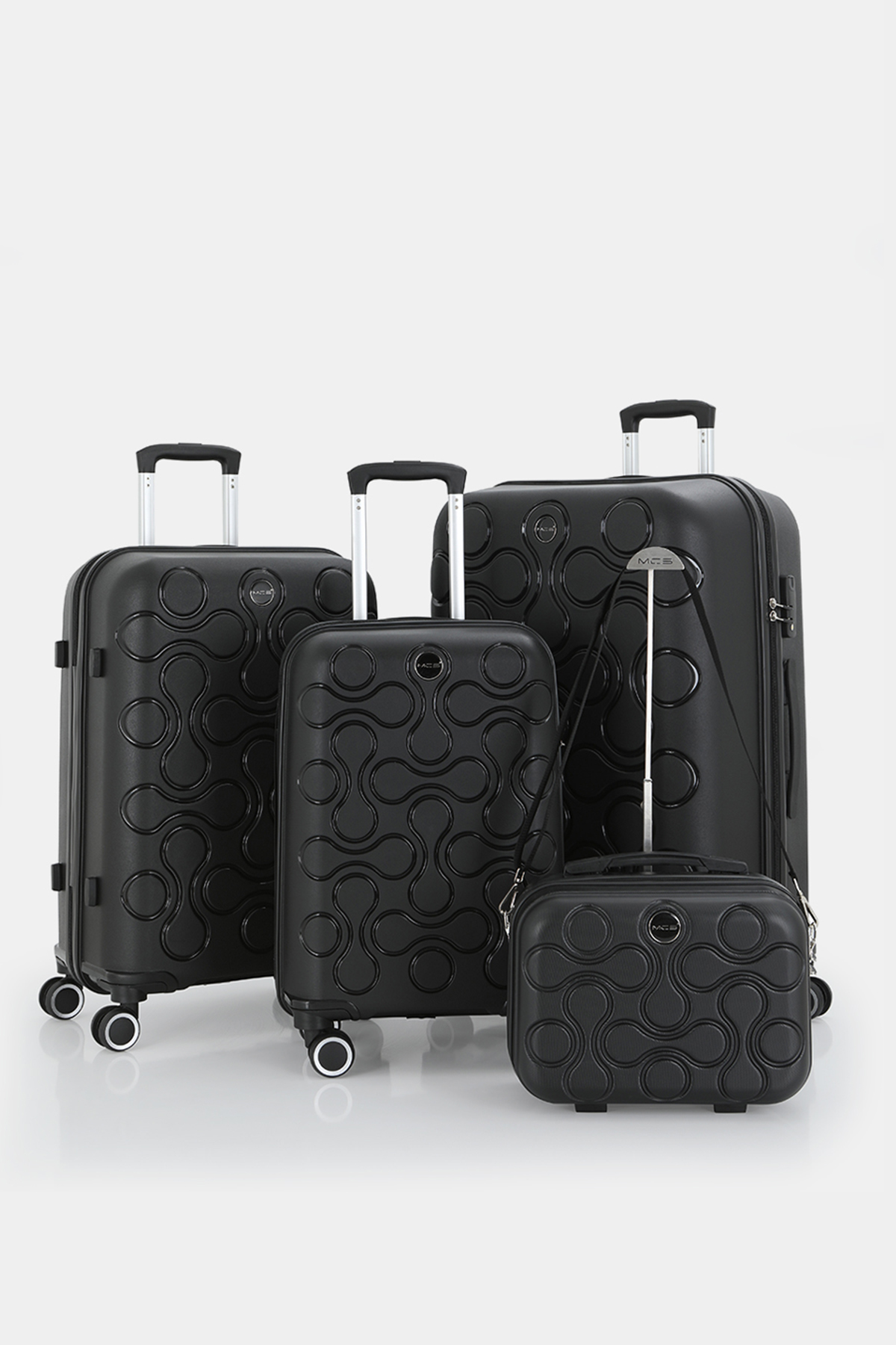 376 Polipropilen 4'lü Valiz Seti  RENK: Siyah resmi