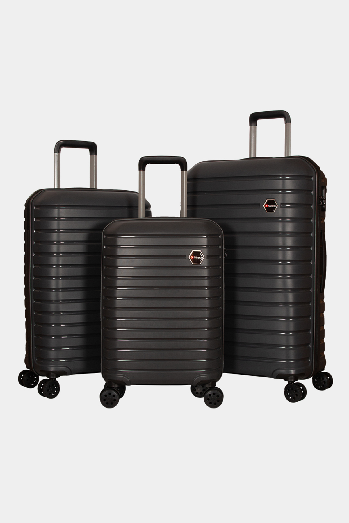 663 Polikarbon Üçlü Valiz Seti RENK: Dark Grey resmi