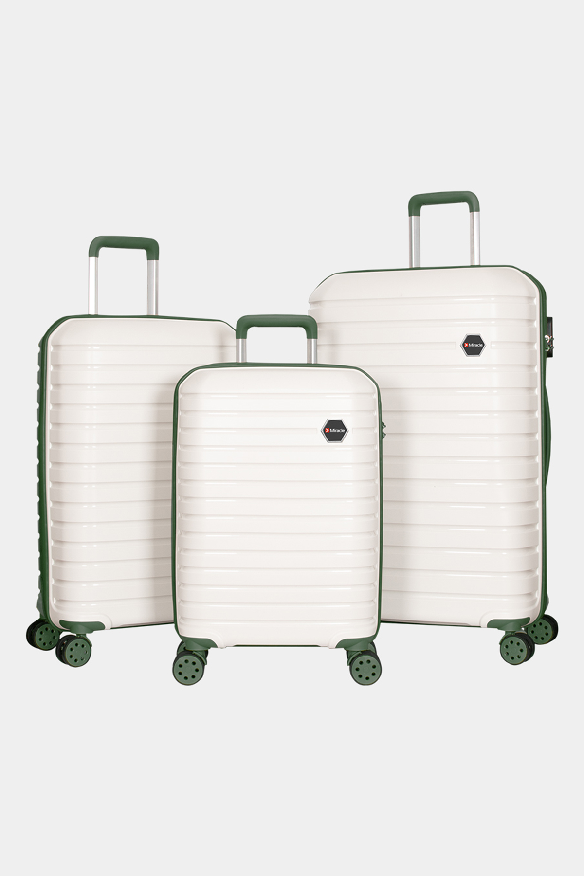 663 Polikarbon Üçlü Valiz Seti RENK: K. Green resmi