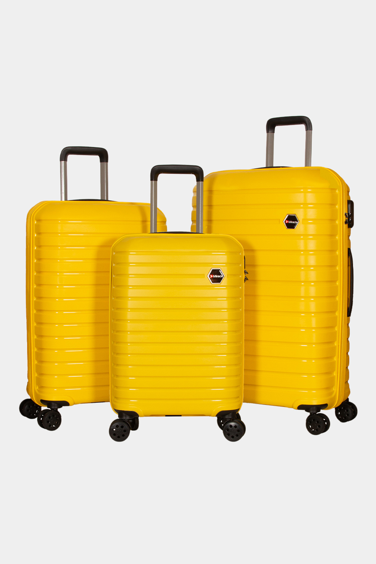 663 Polikarbon Üçlü Valiz Seti RENK: Yellow resmi
